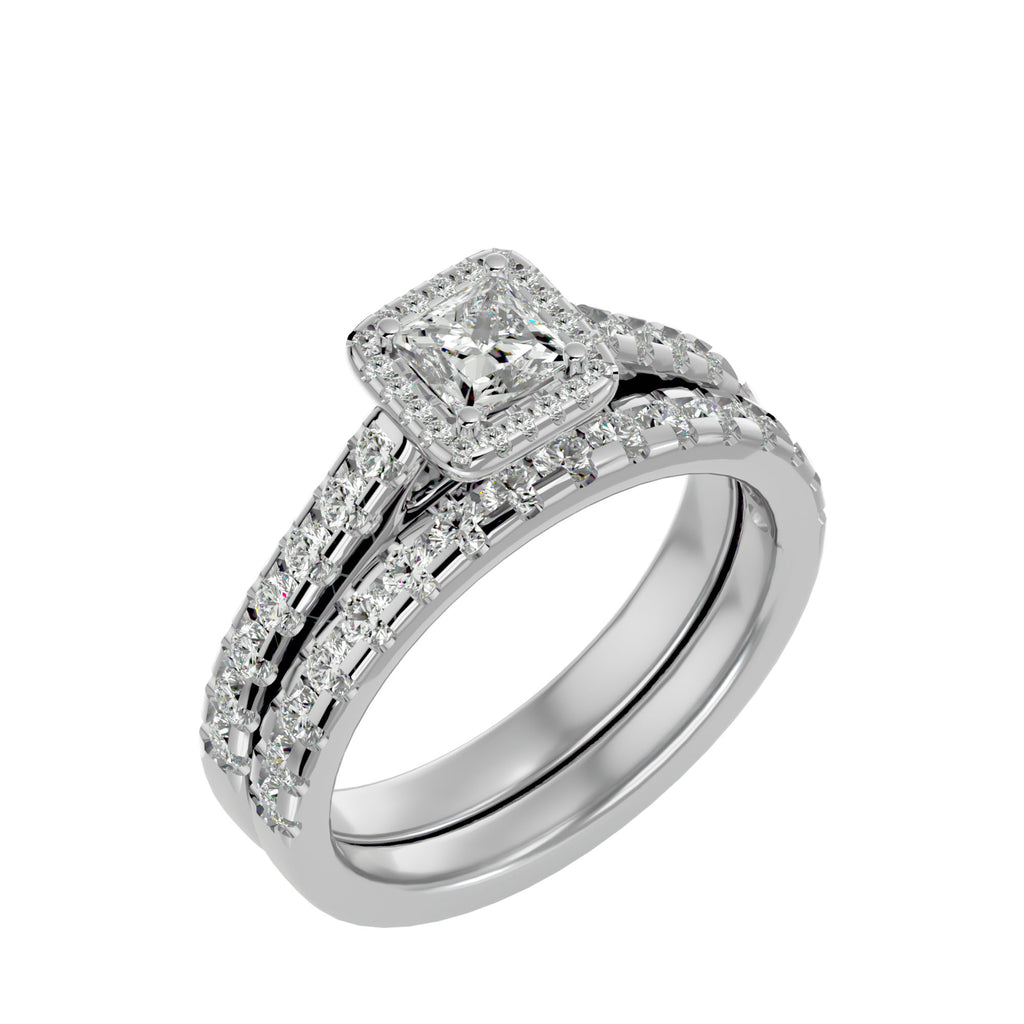 Evianna Solitaire Halo Ring