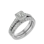 Evianna Solitaire Halo Ring