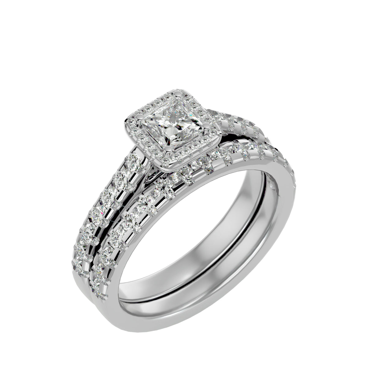 Evianna Solitaire Halo Ring