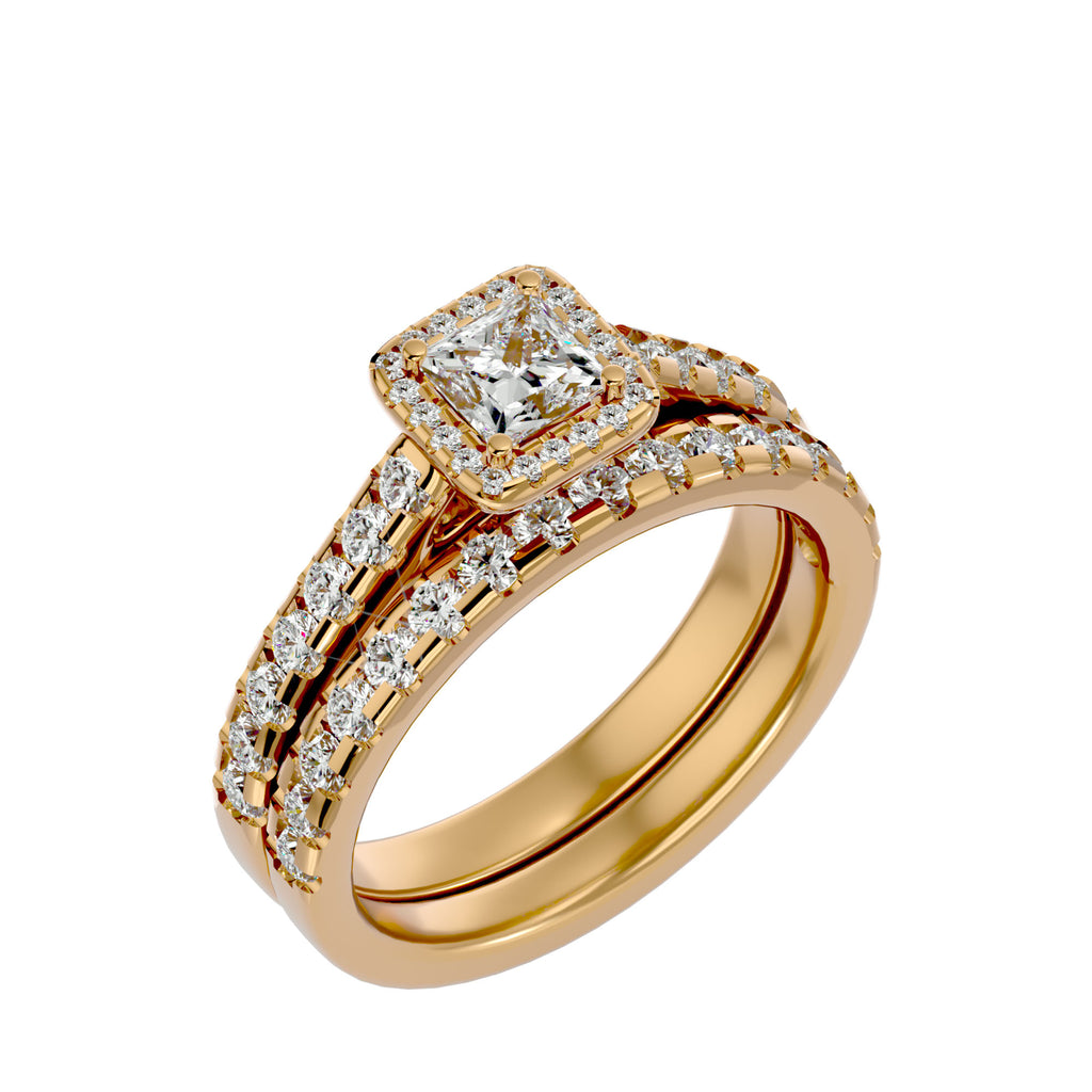 Evianna Solitaire Halo Ring