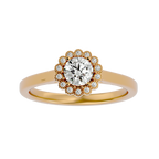 Florence Solitaire Halo Ring