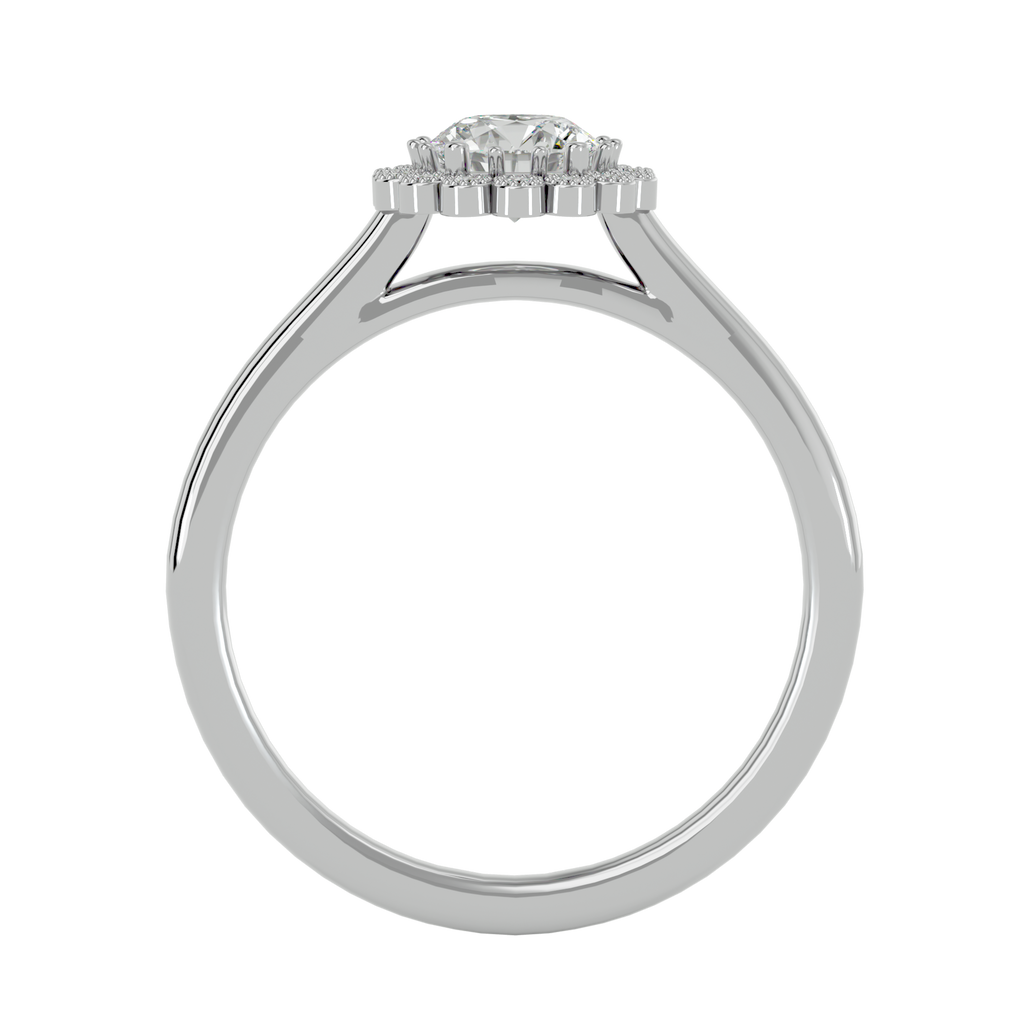 Florence Solitaire Halo Ring