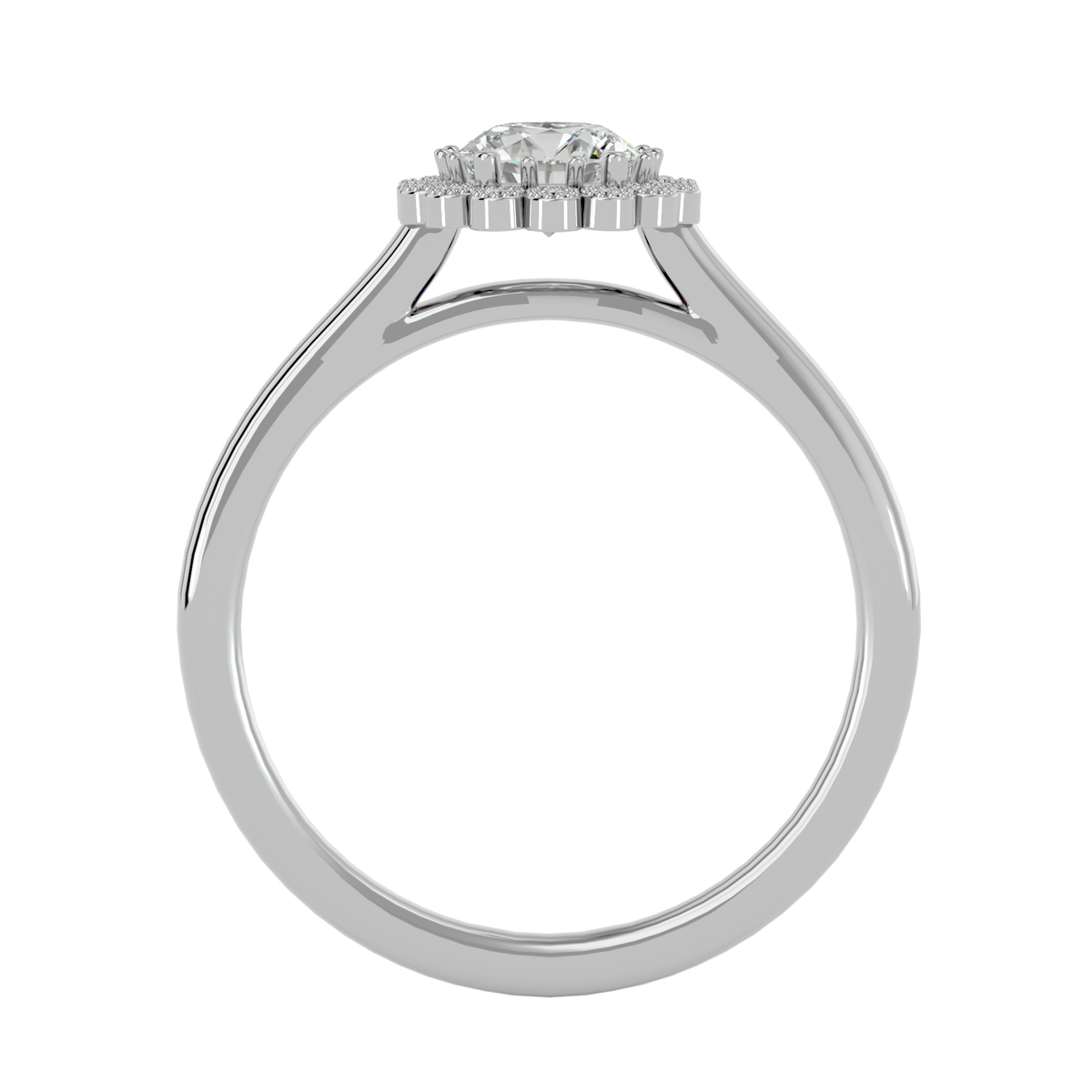 Florence Solitaire Halo Ring