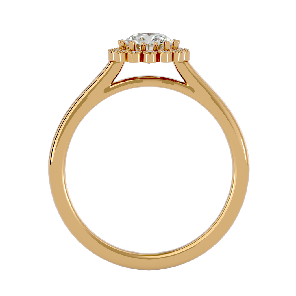 Florence Solitaire Halo Ring