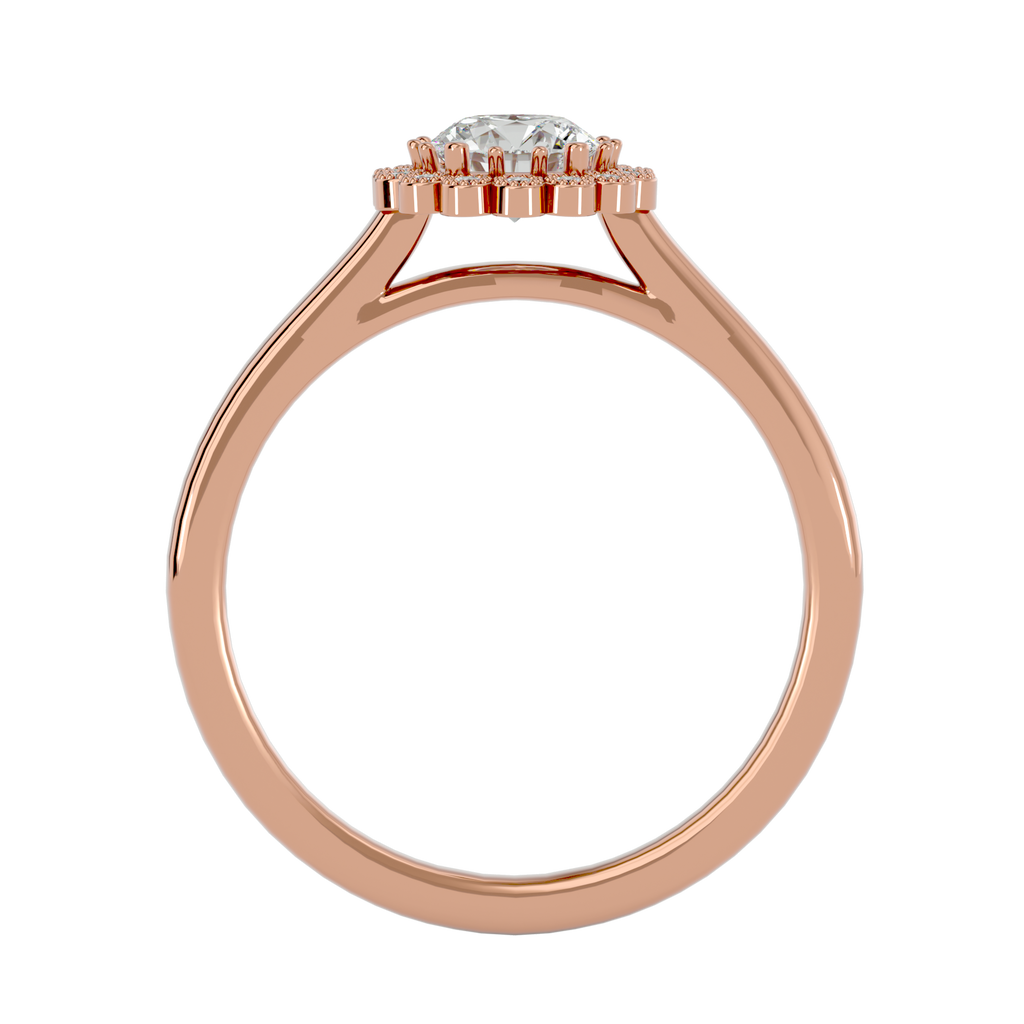 Florence Solitaire Halo Ring