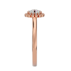 Florence Solitaire Halo Ring