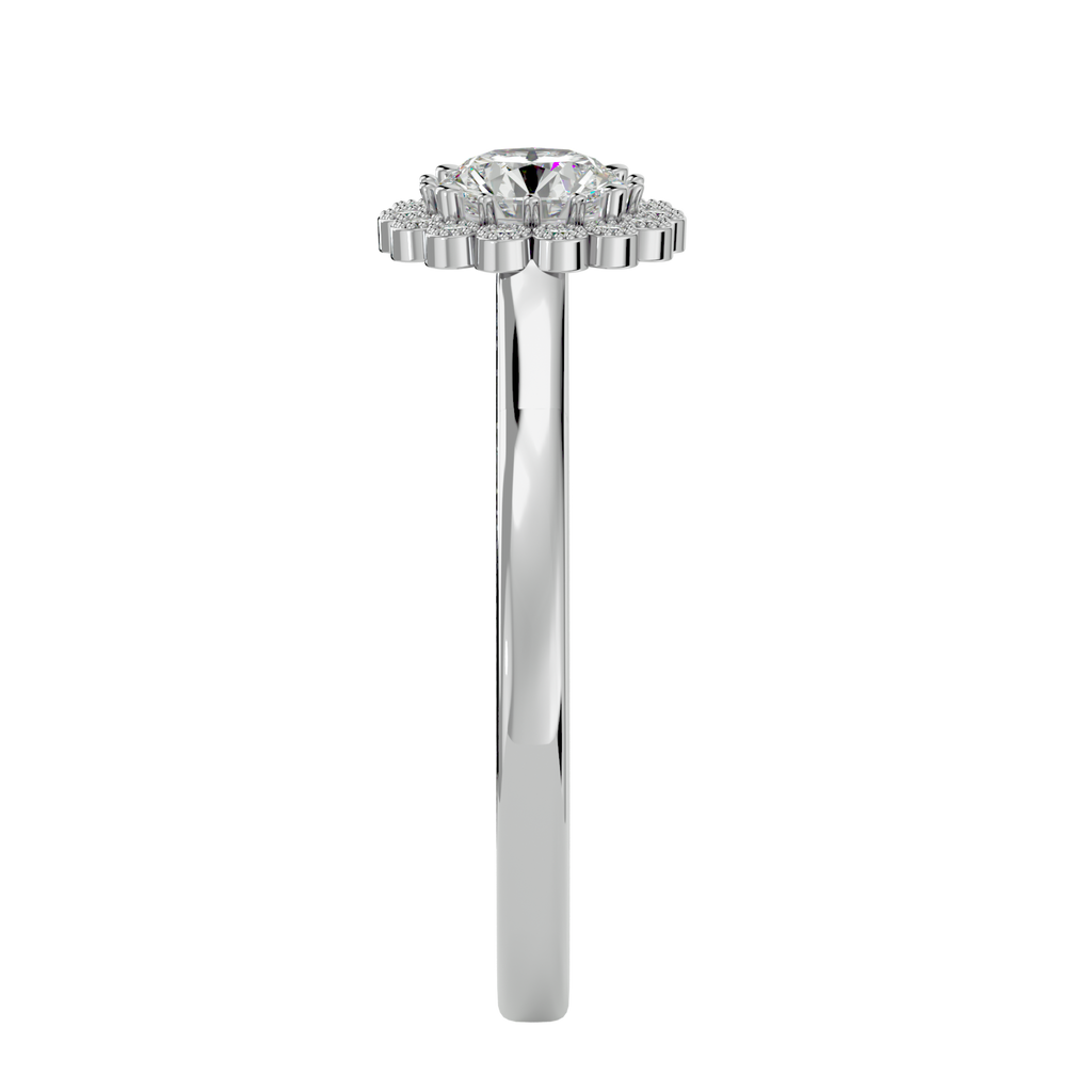 Florence Solitaire Halo Ring