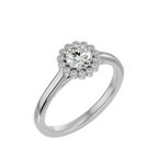 Florence Solitaire Halo Ring