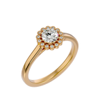 Florence Solitaire Halo Ring