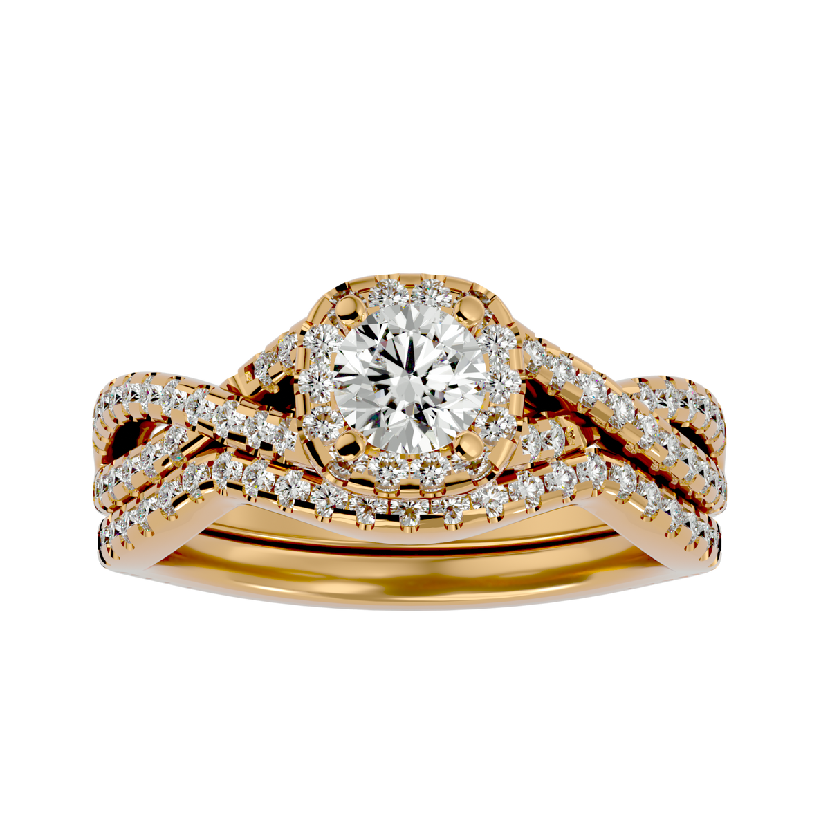 Jacqueline Solitaire Halo Ring