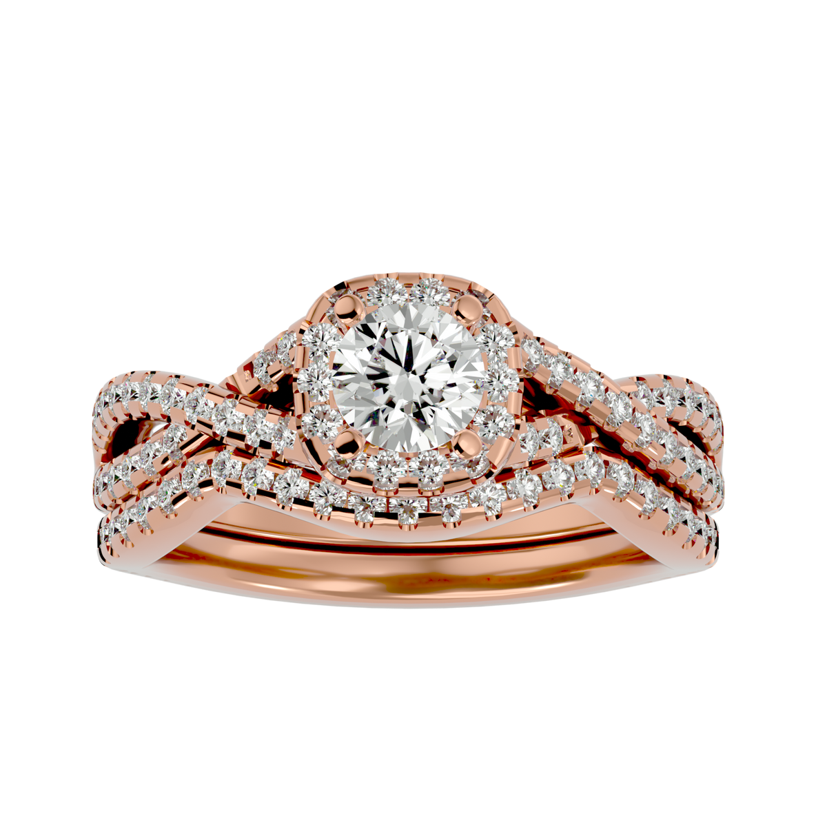 Jacqueline Solitaire Halo Ring