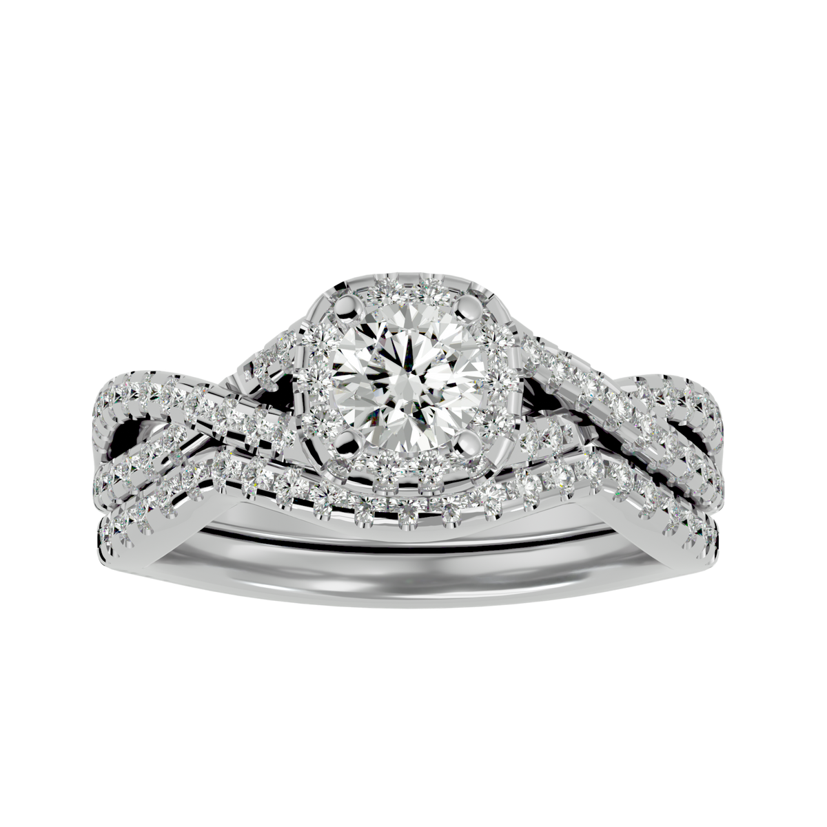 Jacqueline Solitaire Halo Ring