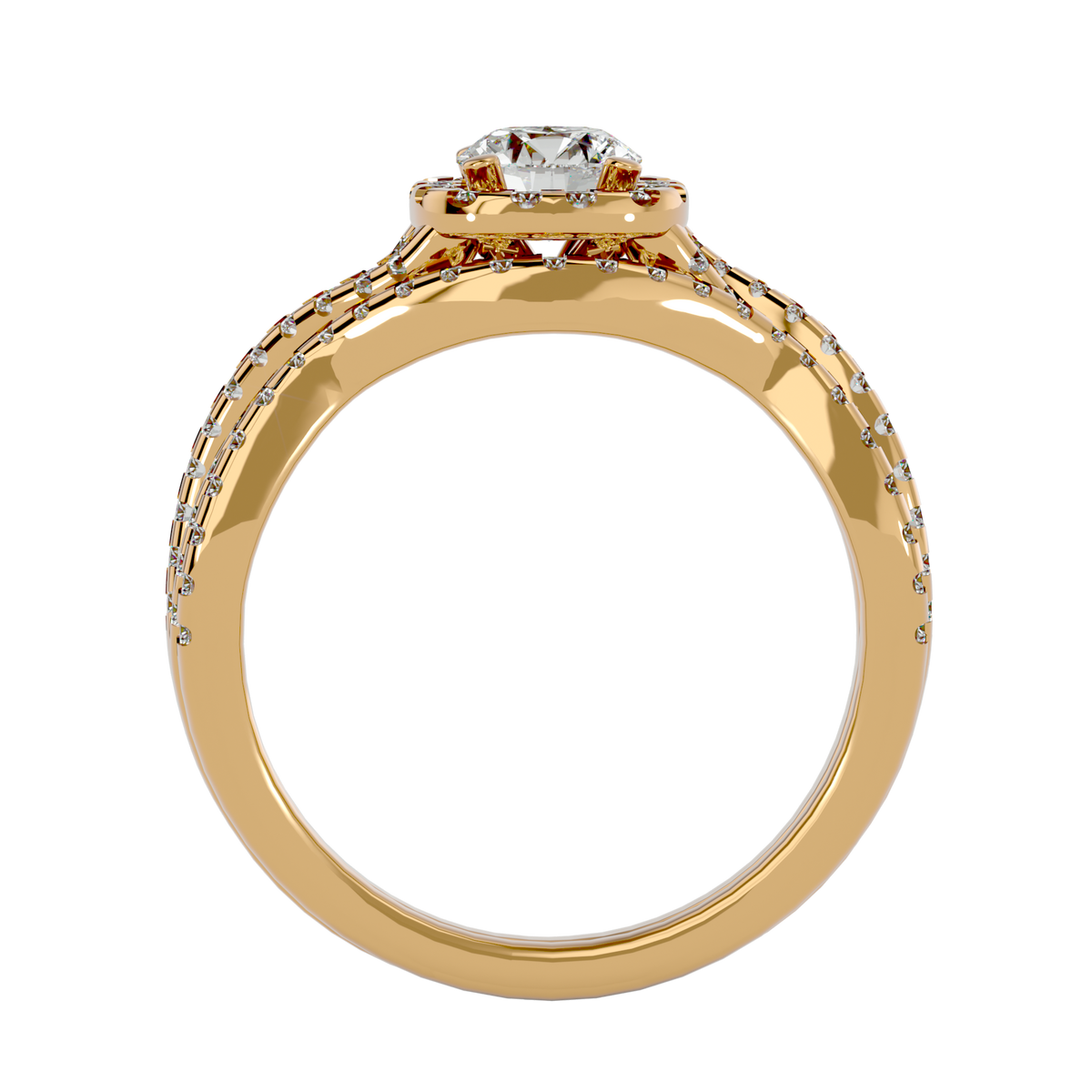 Jacqueline Solitaire Halo Ring
