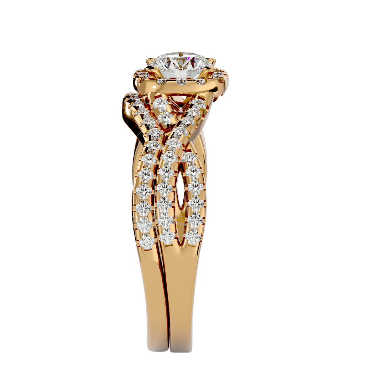 Jacqueline Solitaire Halo Ring