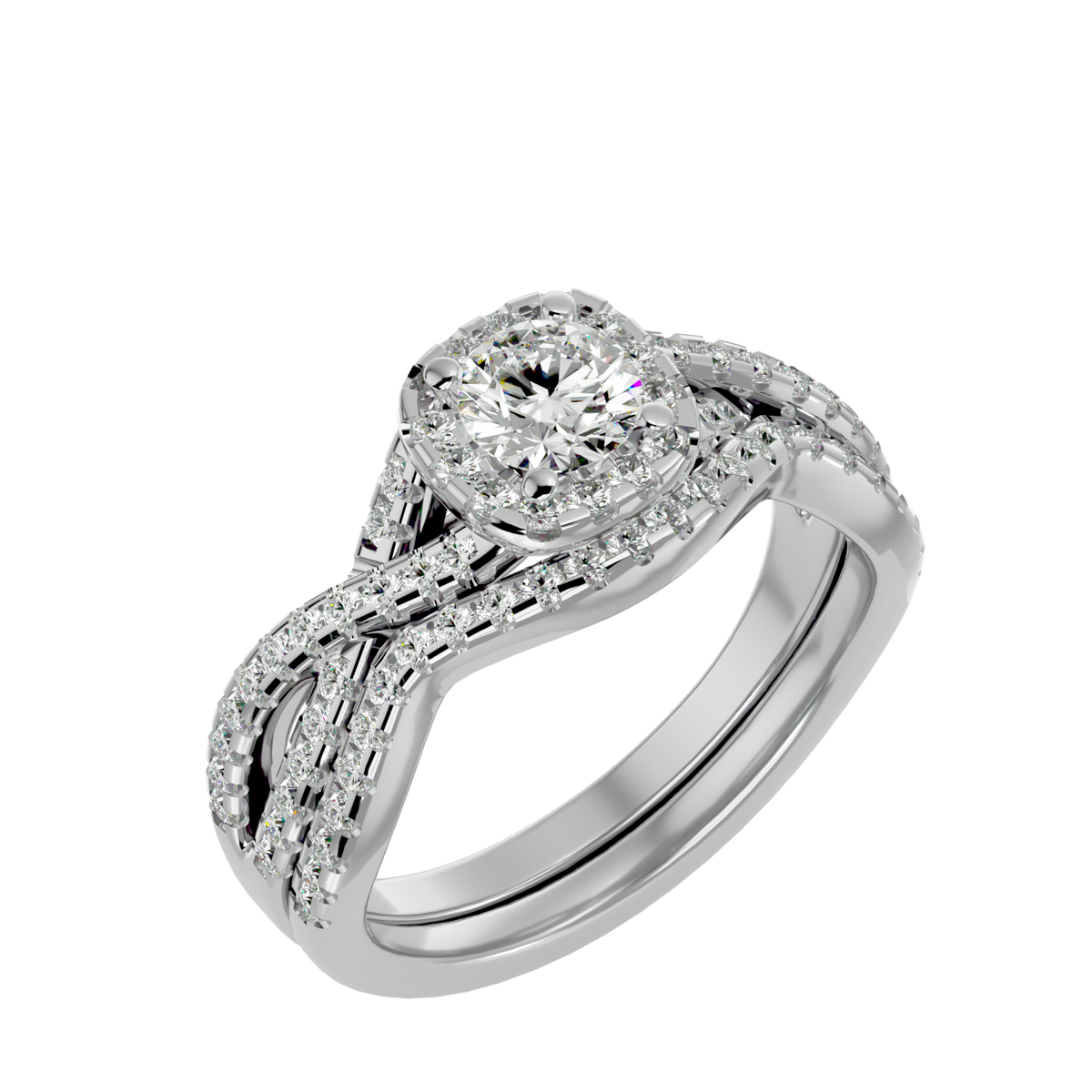 Jacqueline Solitaire Halo Ring