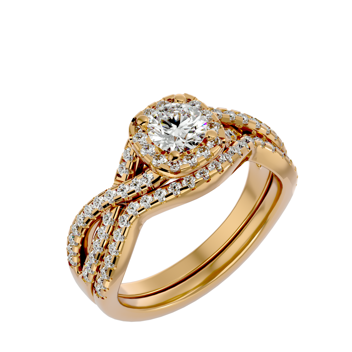 Jacqueline Solitaire Halo Ring