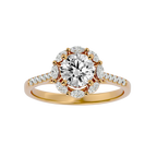 Francesca Solitaire Halo Ring