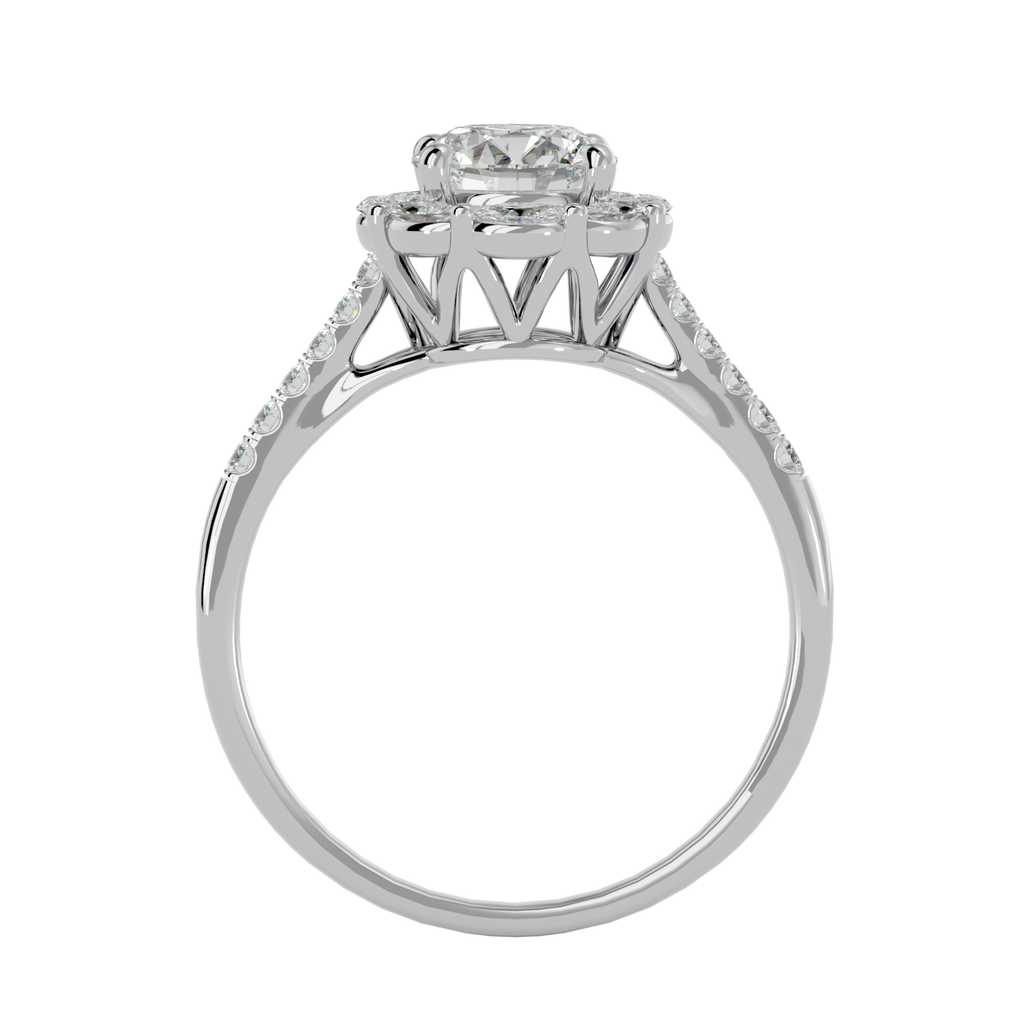 Francesca Solitaire Halo Ring