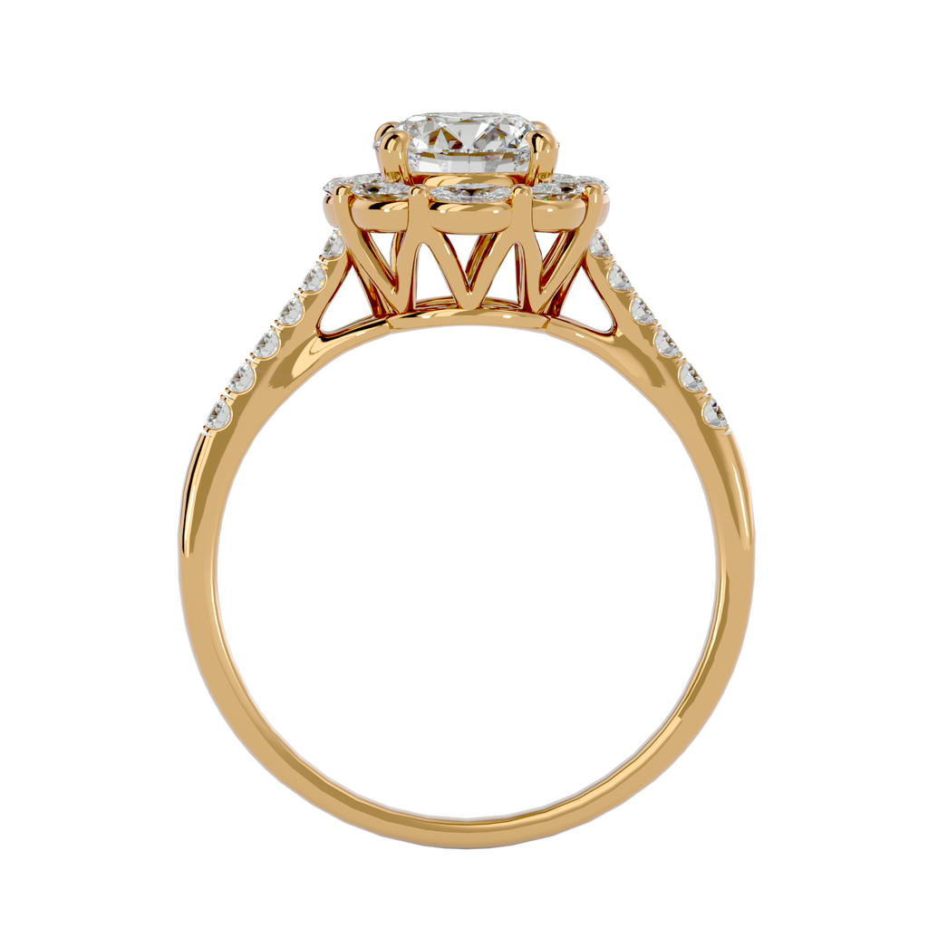 Francesca Solitaire Halo Ring
