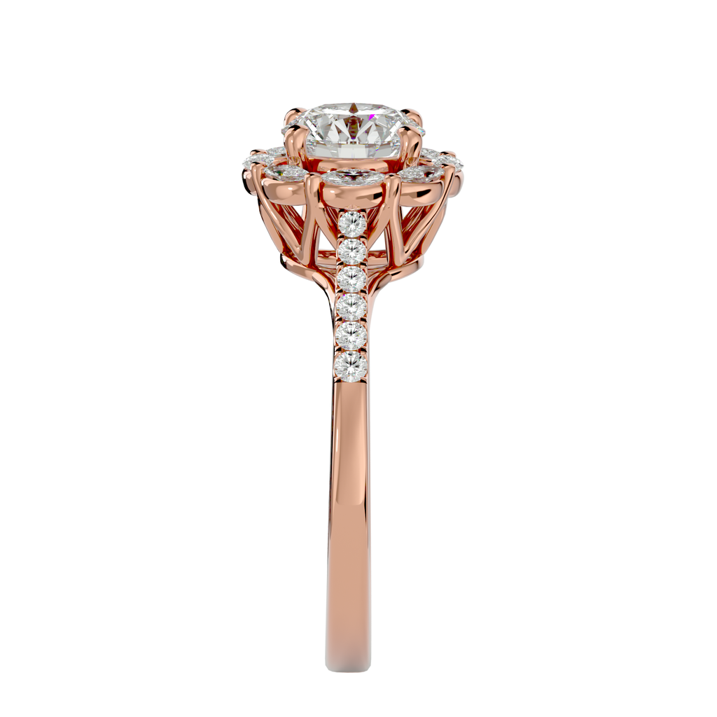 Francesca Solitaire Halo Ring