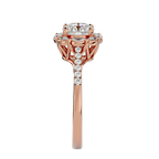 Francesca Solitaire Halo Ring
