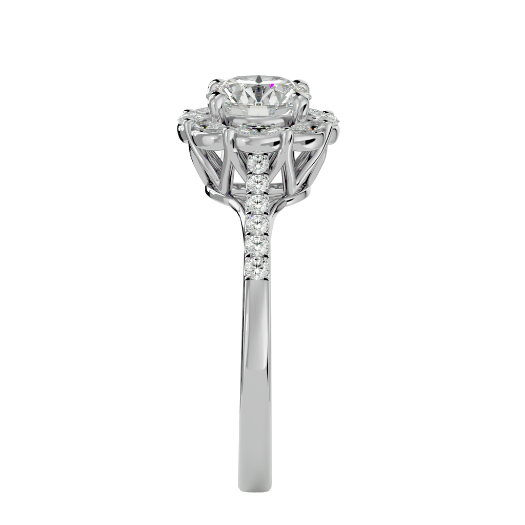 Francesca Solitaire Halo Ring