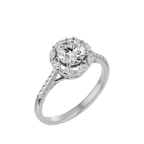 Francesca Solitaire Halo Ring