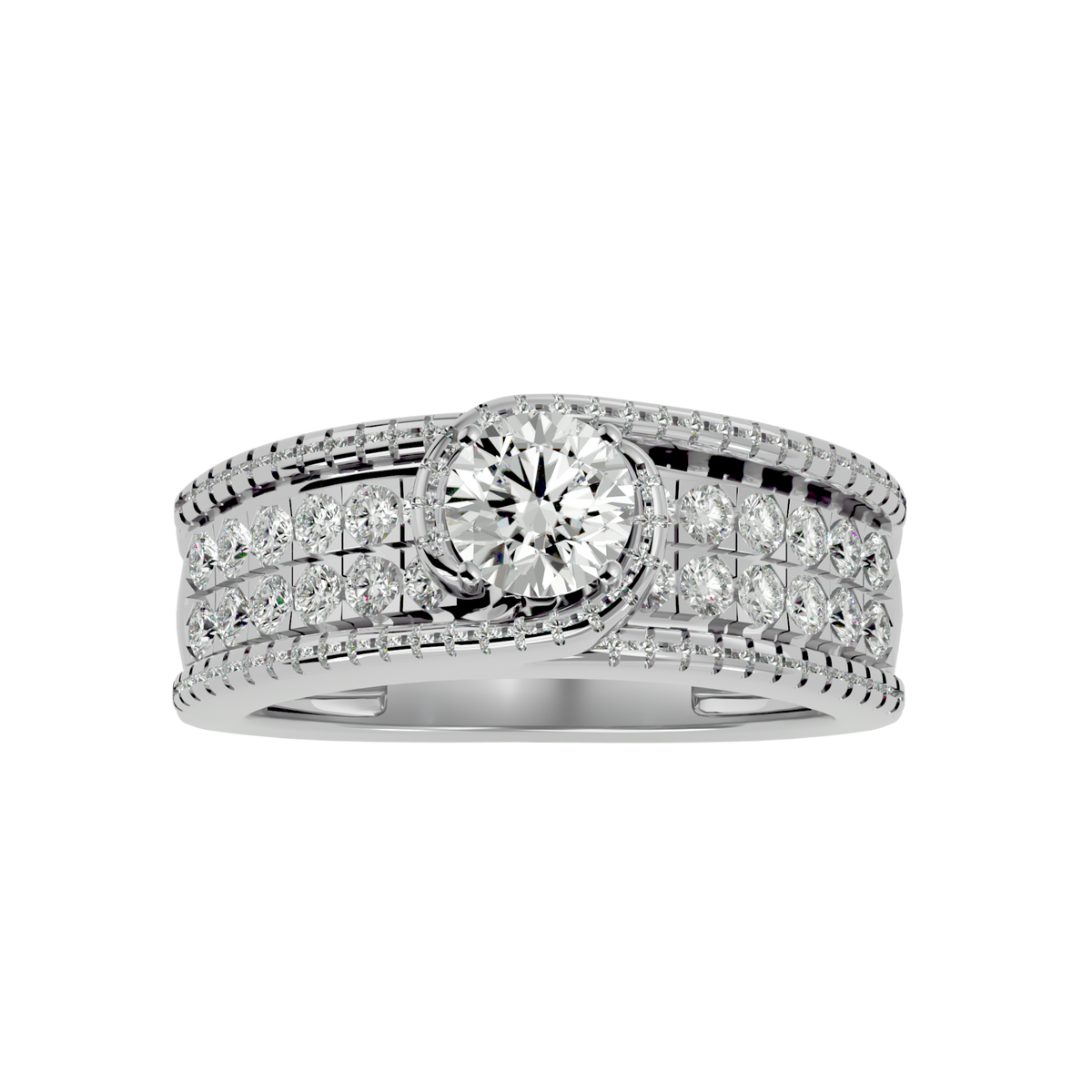 Hadley Solitaire Halo Ring