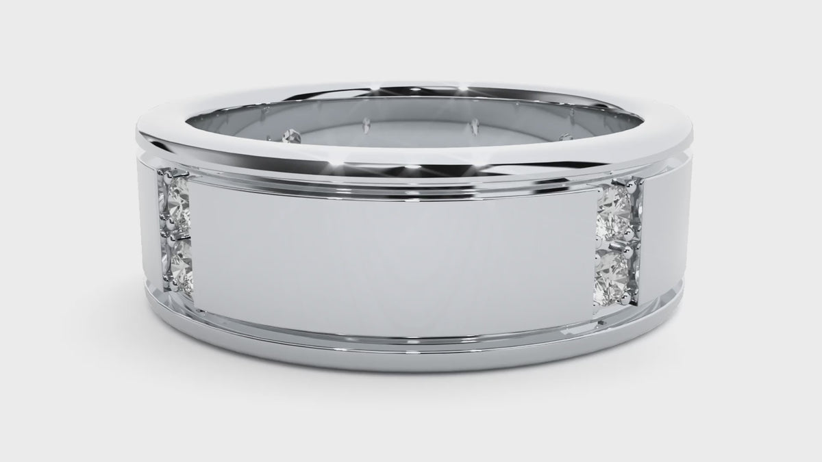 George Diamond Mens Ring