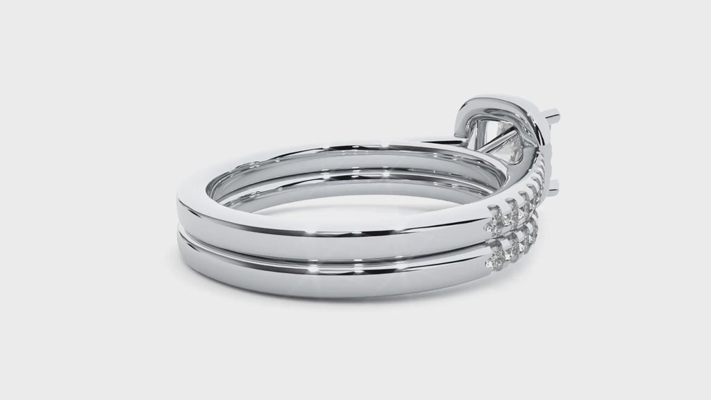 Charlotte Solitaire Halo Ring