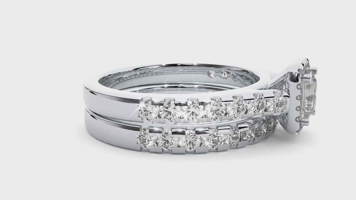 Evianna Solitaire Halo Ring