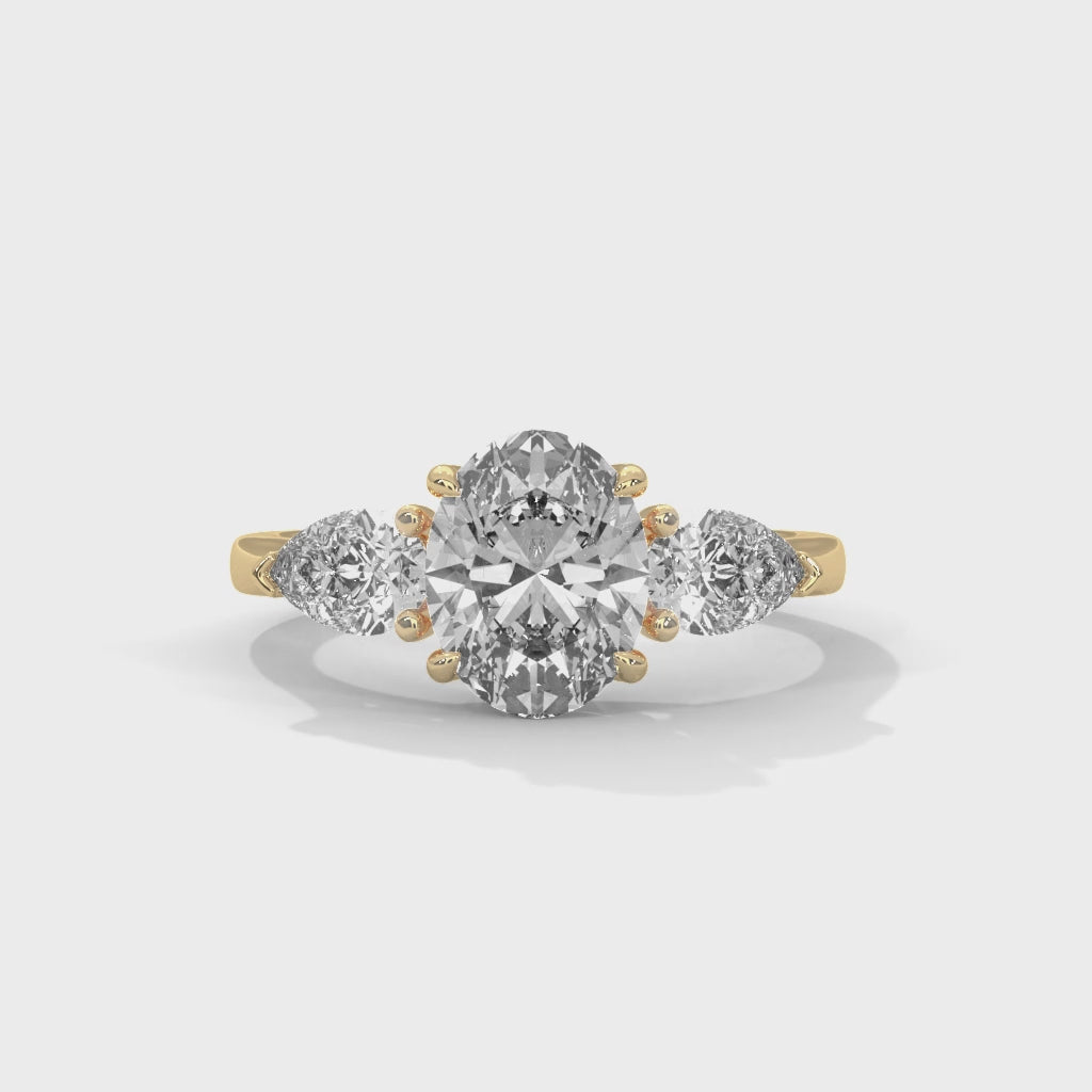 River Three Stone Ring
