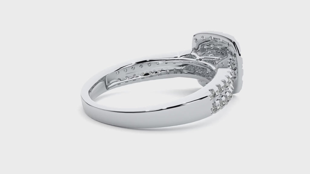 Christiana Solitaire Halo Ring