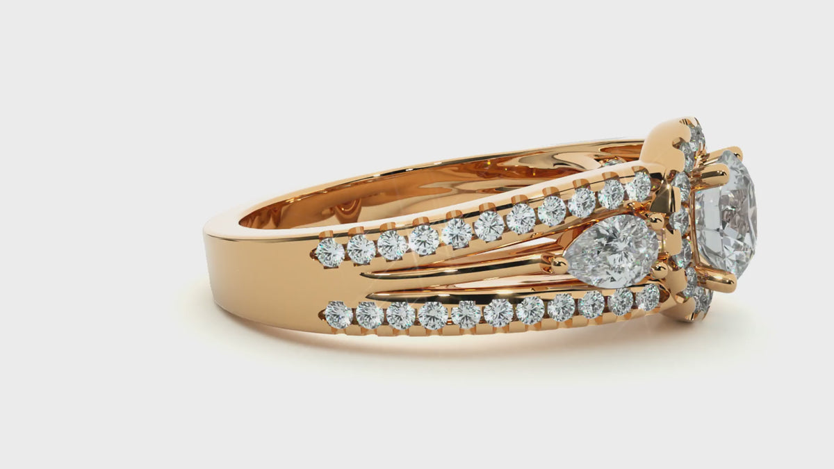 Vivienne Three Stone Ring