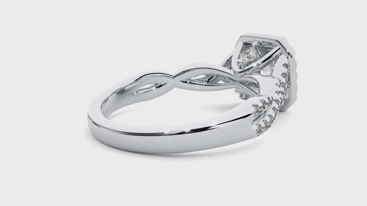 Daniella Solitaire Halo Ring
