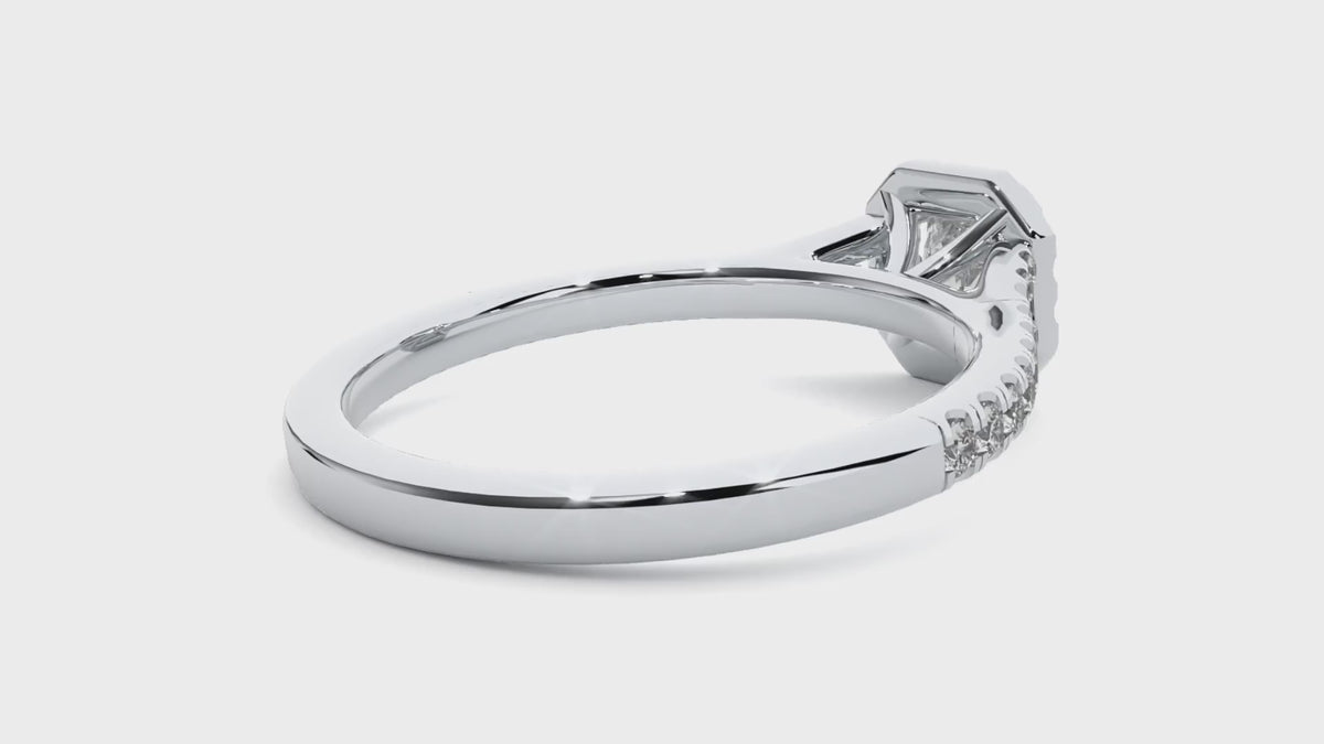 Coty Solitaire Halo Ring
