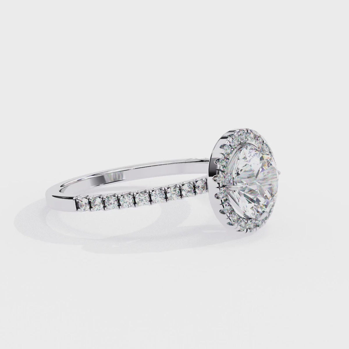 Odessey Solitaire Halo Ring