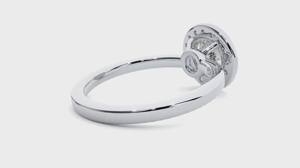 Donatella Solitaire Halo Ring